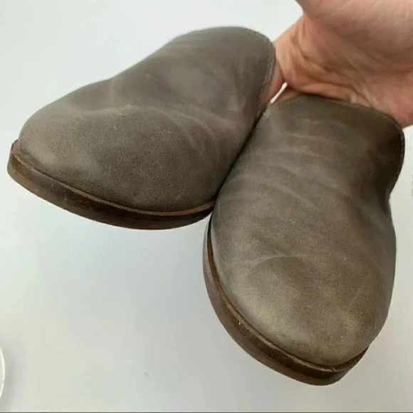 Lucky Brand Flats 7.5 38 Cahill open gray Leather - Picture 11 of 13